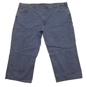 Carhartt Stonewash Traditional Fit Straight Leg Jeans Mens 50x23 *READ ALTERED